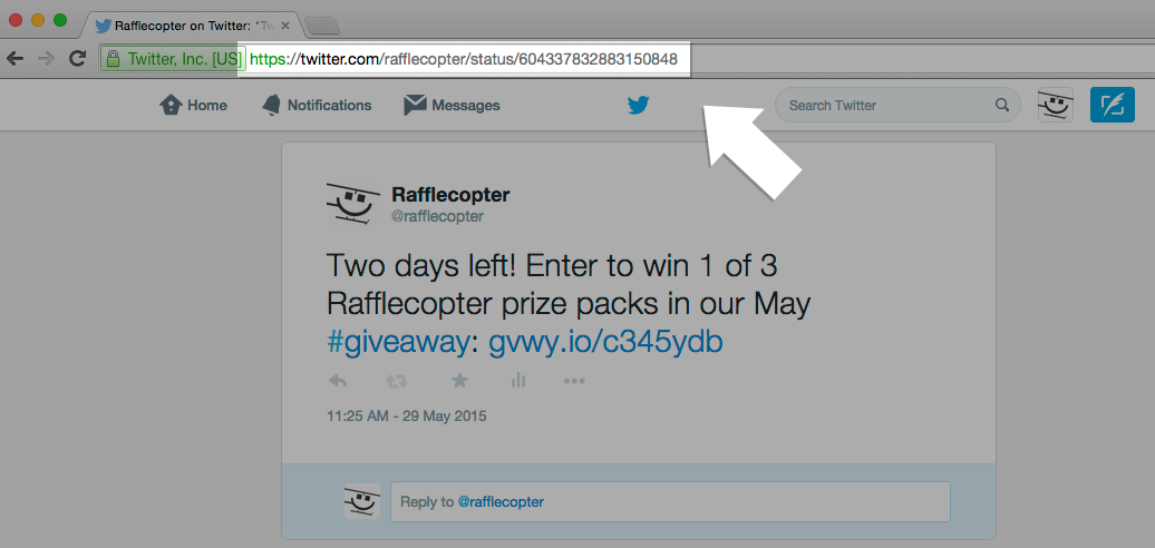 How Do I Find My Tweet Url Rafflecopter Support